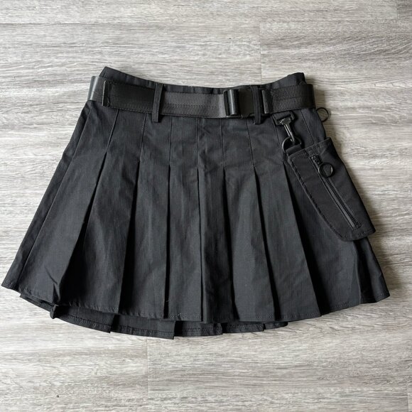Dolls Kill Current Mood Devious High Security Utility Skirt - Black Women's XS - Picture 5 of 8
